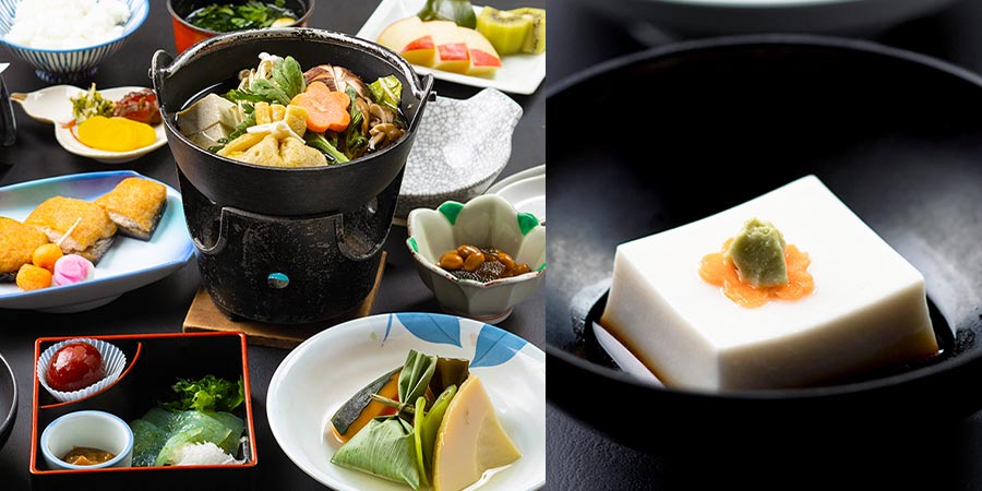 Traditional shojin-ryori vegetarian cuisine image